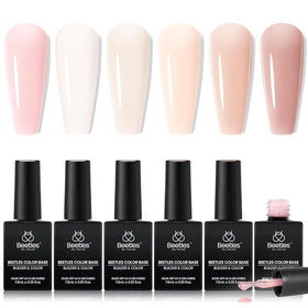 beetles Gel Polish 6 Colours Rubber Base Gel Nail Polish set front view