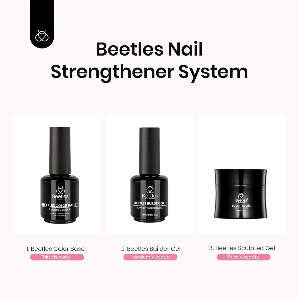 beetles Gel Polish 6 Colours Rubber Base Gel Nail Polish with nail tools