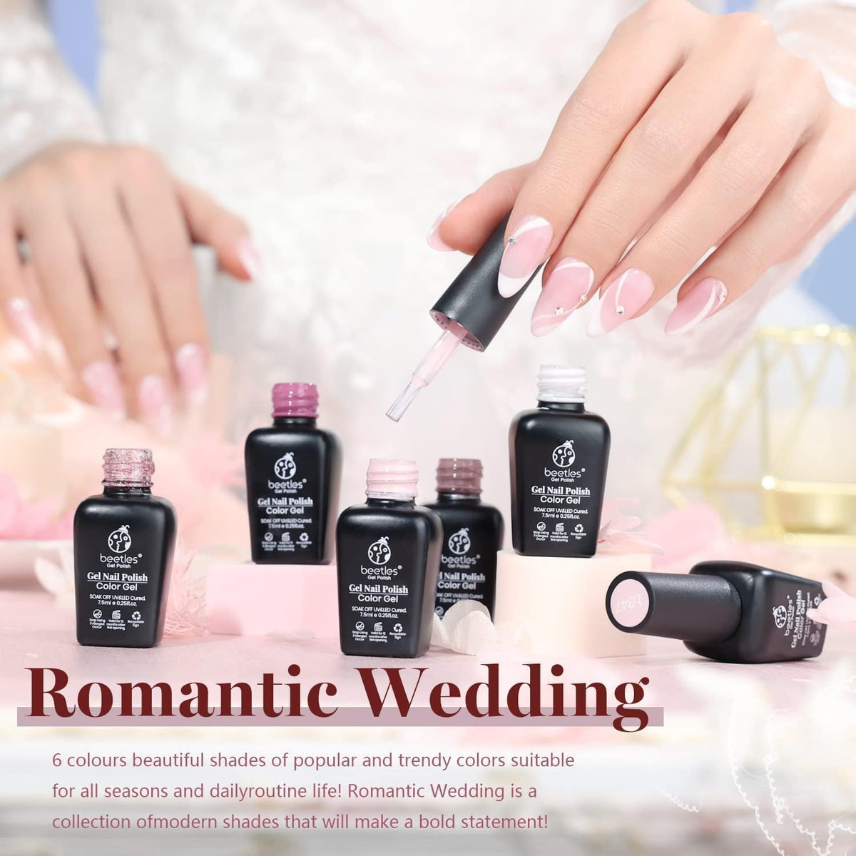 beetles Gel Polish 7.5ml bottles in assorted shades