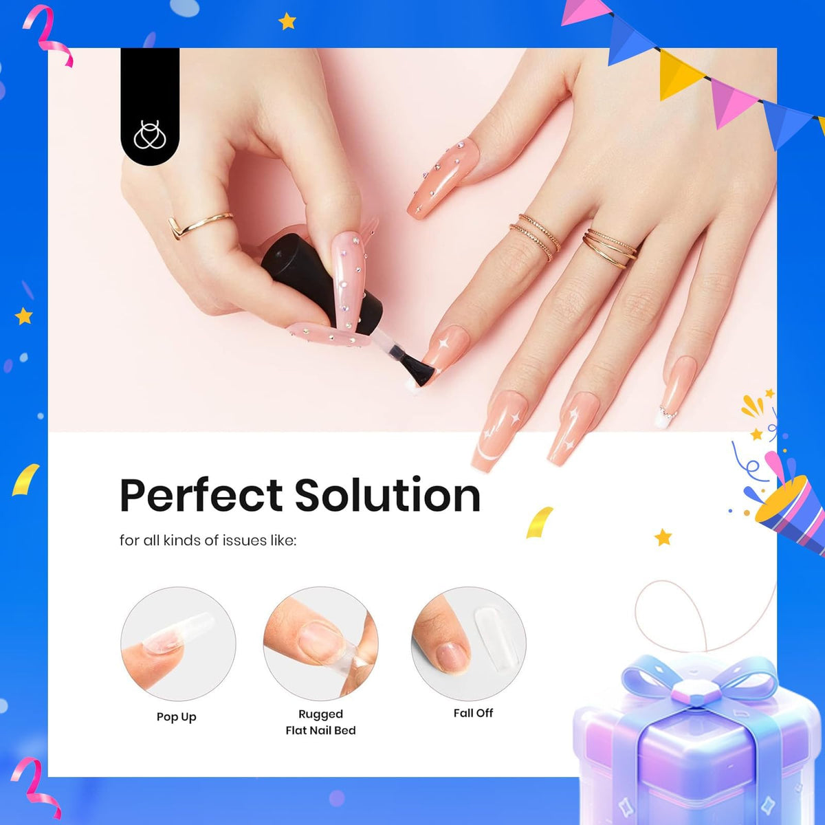 beetles Gel Polish 8 in 1 Builder Gel application on nails