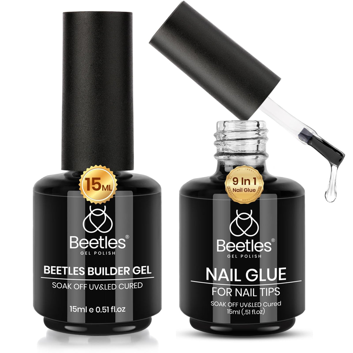 beetles Gel Polish 8 in 1 Builder Gel clear bottle front view