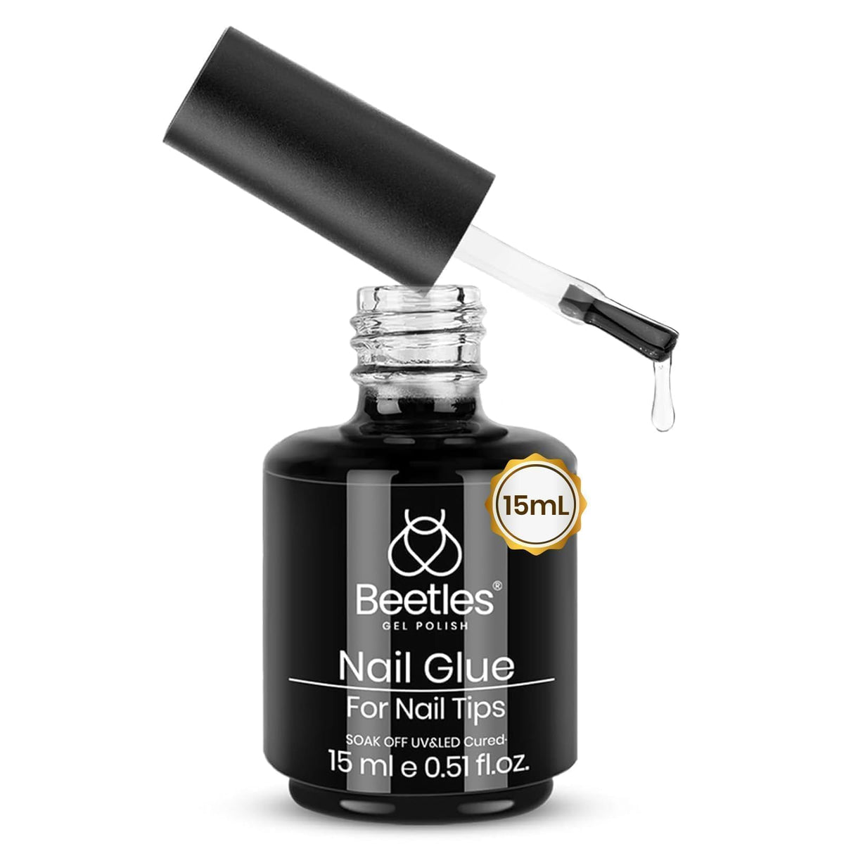 beetles Gel Polish 9 in 1 Nail Glue 0.5 Fl Oz front view