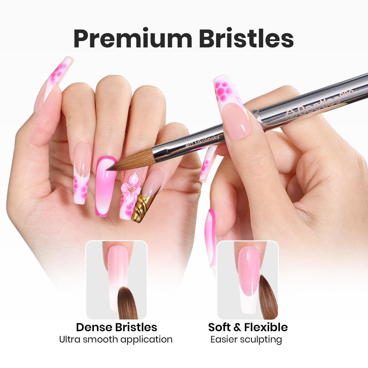 beetles Gel Polish Acrylic Nail Brush in exquisite packaging