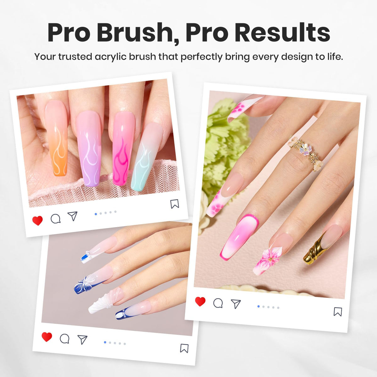 beetles Gel Polish Acrylic Nail Brush with maintenance tips