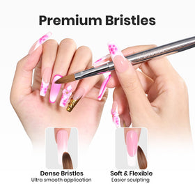 beetles Gel Polish Acrylic Nail Brush with protective cap