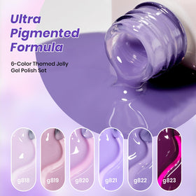 beetles Gel Polish Amethyst Realm set with base and top coat options