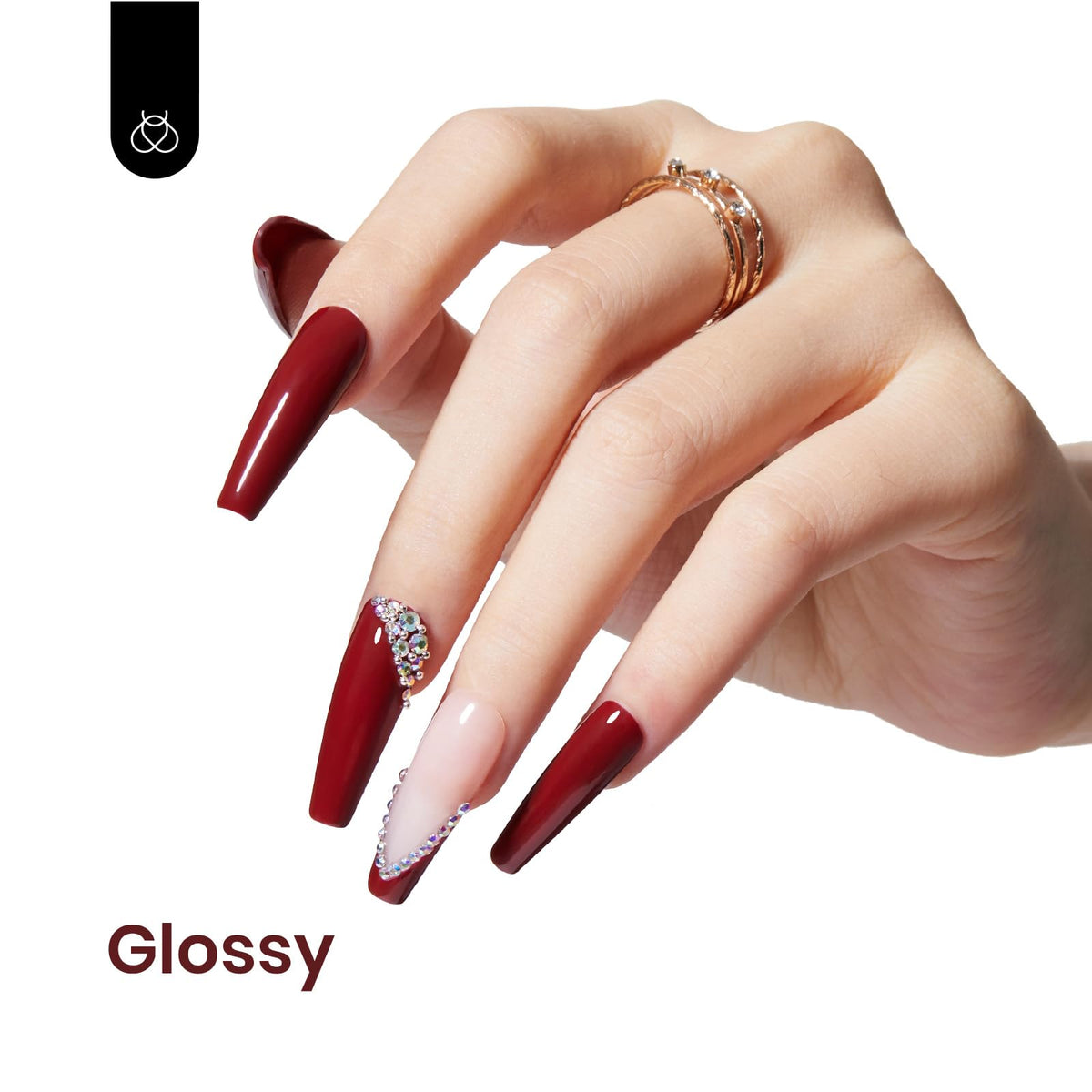 beetles Gel Polish Antique Ruby applied on nails