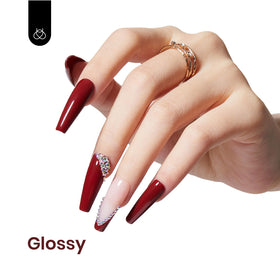 beetles Gel Polish Antique Ruby applied on nails