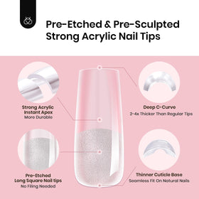 beetles Gel Polish Apex Nail Tips displayed with gel glue