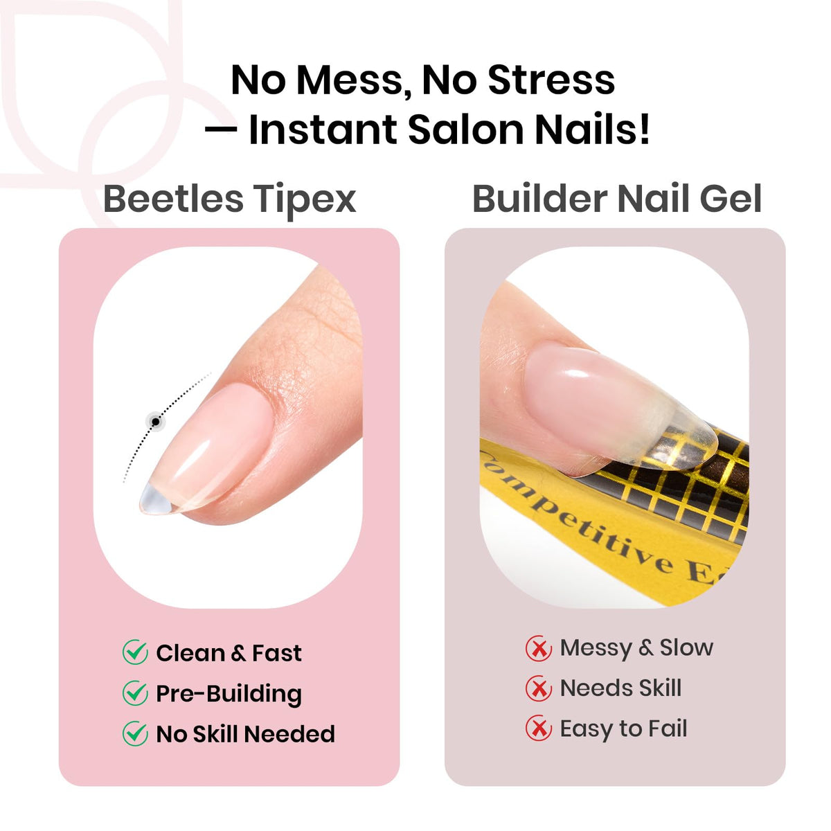 beetles Gel Polish Apex Nail Tips packaging with 192 pieces