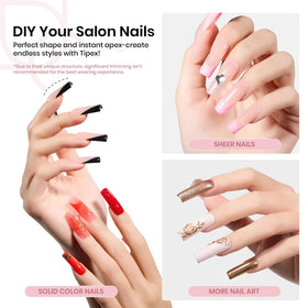 beetles Gel Polish Apex Nail Tips showing size variety