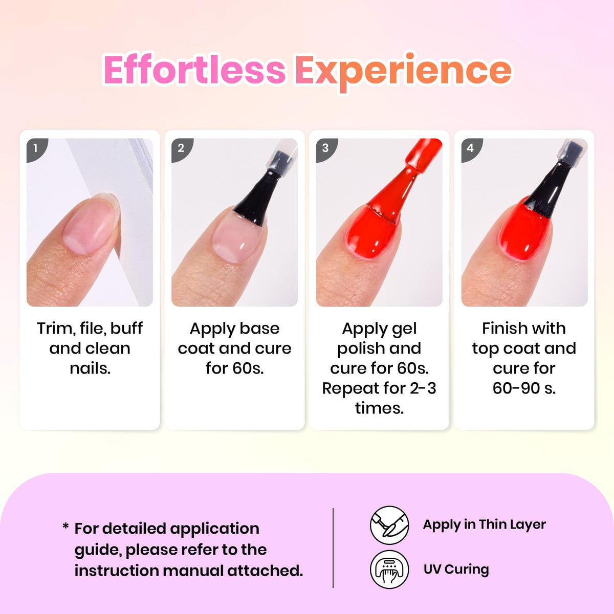 beetles Gel Polish application on nails