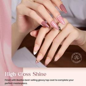 beetles Gel Polish application on nails with neutral shades