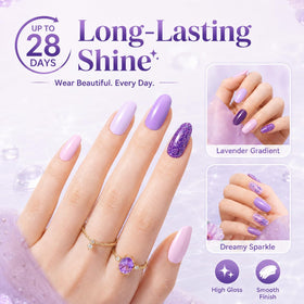 beetles Gel Polish application process with LED lamp