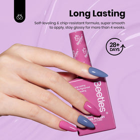 beetles Gel Polish application process with UV lamp