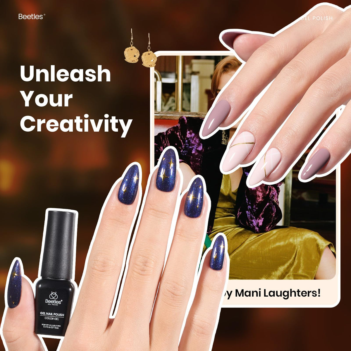 beetles Gel Polish application with UV lamp