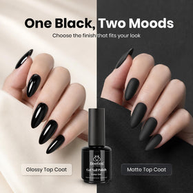 beetles Gel Polish Audrey Black 15ml bottle with label