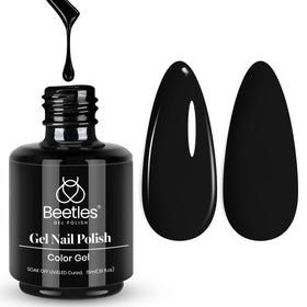 beetles Gel Polish Audrey Black 15ml front view