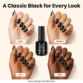beetles Gel Polish Audrey Black with nail tools