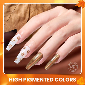 beetles Gel Polish Autumn Aura Set with glitter and cat eye effects