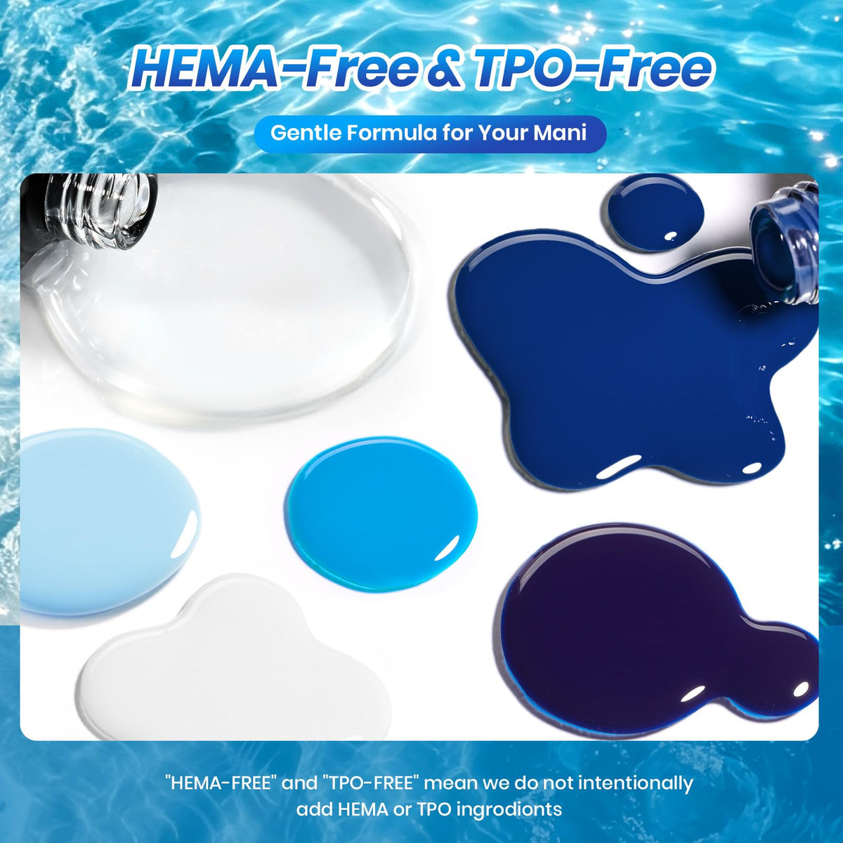 beetles Gel Polish Azure Ripple Blue Gel Nail Polish Set with six jelly shades