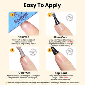 beetles Gel Polish Base and Top Coat Set 15ml bottles