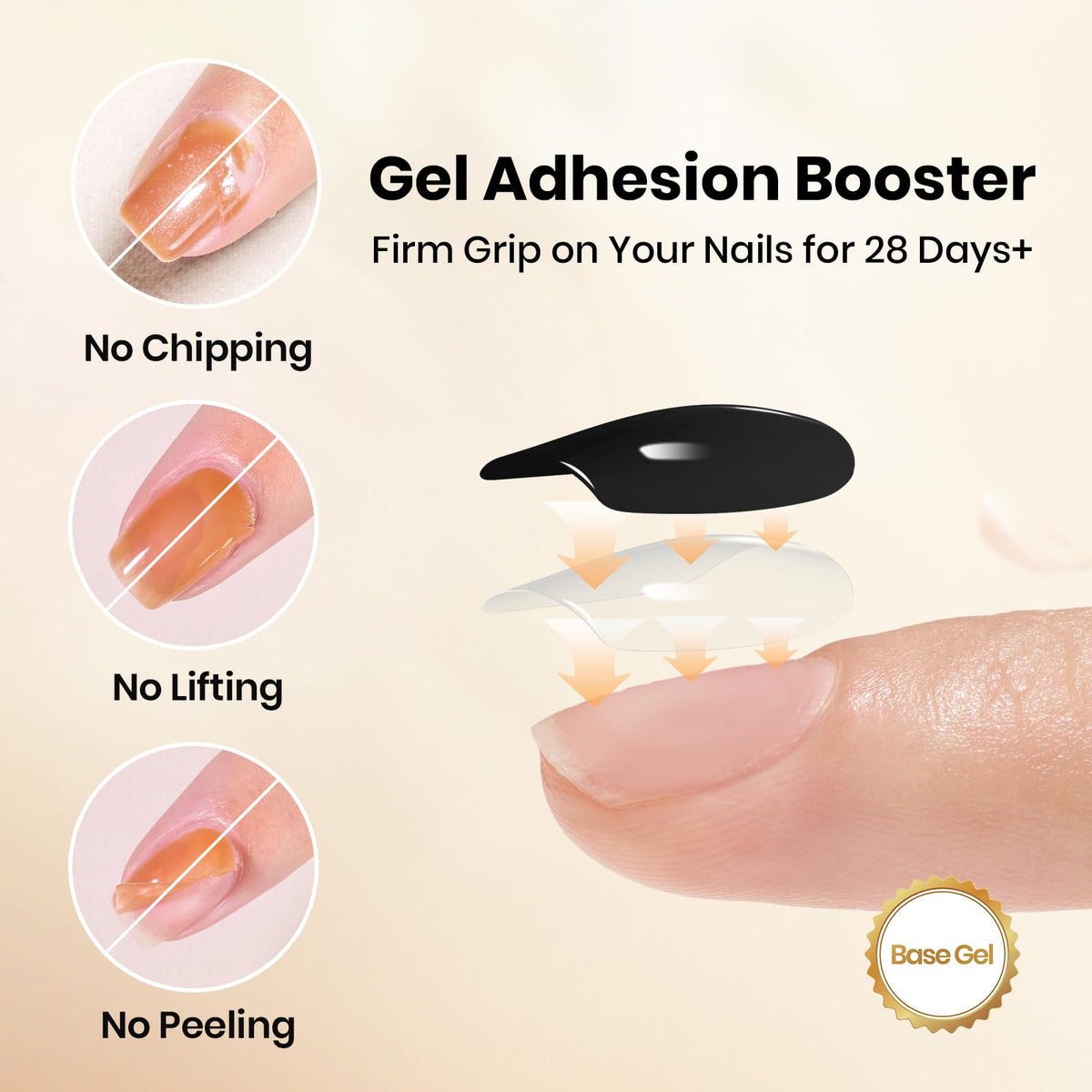 beetles Gel Polish Base and Top Coat Set with UV lamp