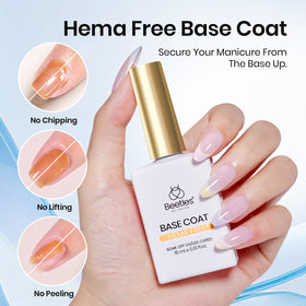 beetles Gel Polish Base Coat and No Wipe Top Coat set