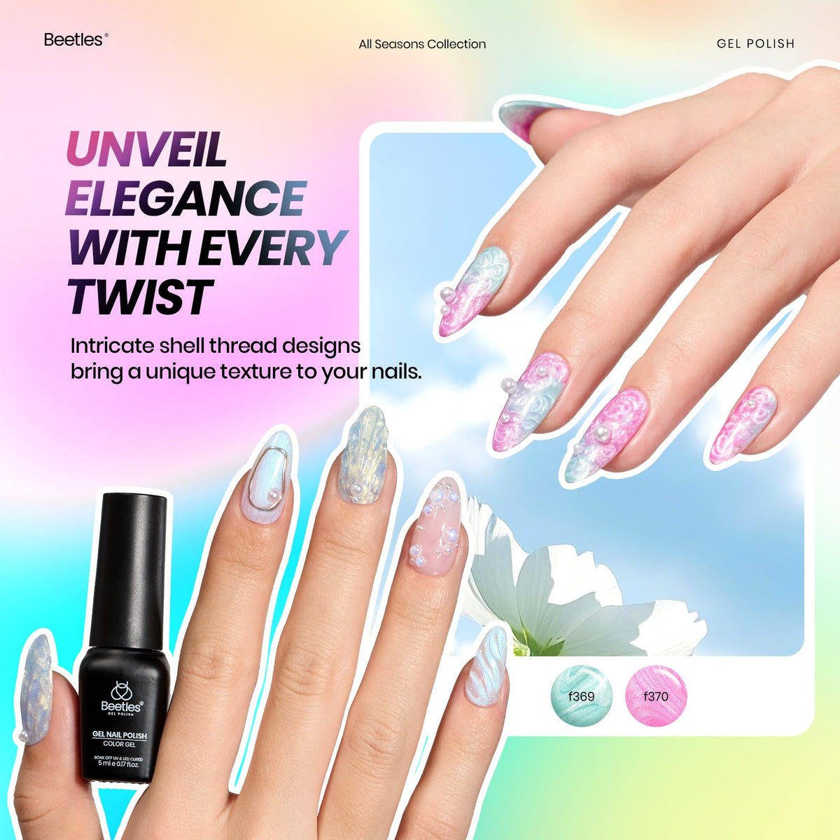 beetles Gel Polish base coat and top coats included