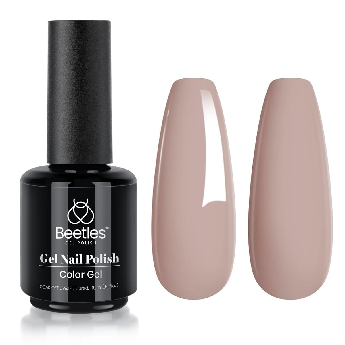 beetles Gel Polish Beige Gel Nail Polish 15ML front view