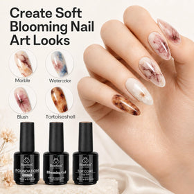 beetles Gel Polish Blooming Gel application on nails