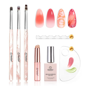 beetles Gel Polish Blooming Gel Nail Art Brushes Set with 8ml gel