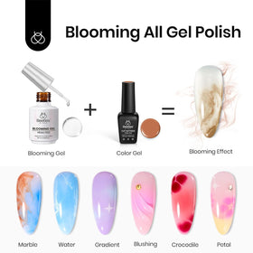 beetles Gel Polish Blooming Gel Nail Polish brush and gel application