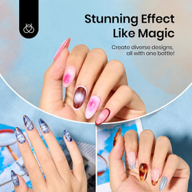beetles Gel Polish Blooming Gel Nail Polish curing under UV lamp