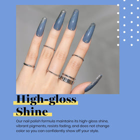 beetles Gel Polish Blue Gel Nail Polish 15ML close-up of texture
