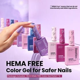 beetles Gel Polish bottle close-up showing soft pink colour