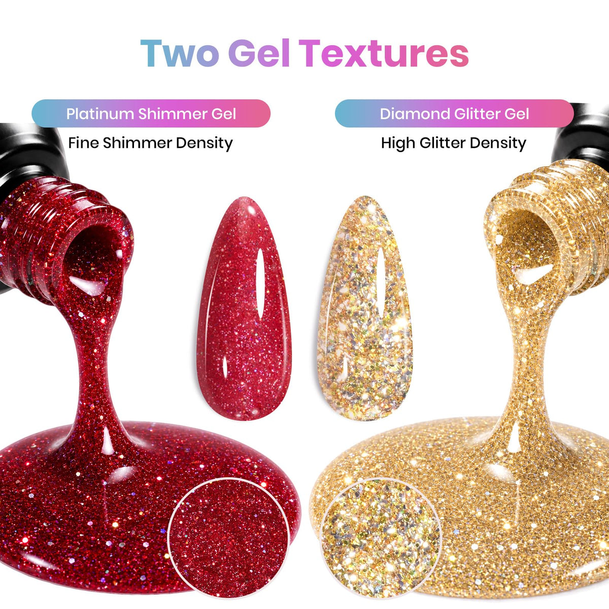 beetles gel polish bottles arranged in a vibrant display