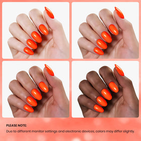 beetles Gel Polish Bright Orange Gel Polish 15ml packaging