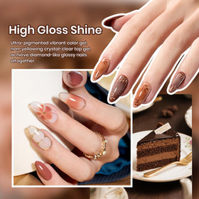 beetles Gel Polish Brownie Bliss dark brown gel polish bottle
