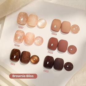 beetles Gel Polish Brownie Bliss medium brown gel polish bottle