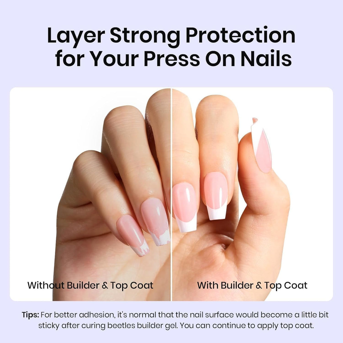 beetles Gel Polish Builder Gel application on nails