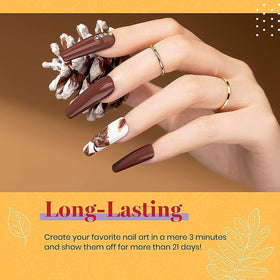 beetles Gel Polish Caramel Swirl Set with nail art tools