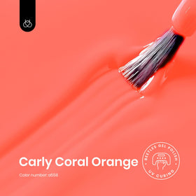 beetles Gel Polish Carly Coral Orange 15ml bottle with label