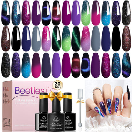 beetles Gel Polish Cat Eye Gel Polish Set 24Pcs with various colours