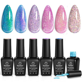 beetles Gel Polish Chameleon Gel Nail Polish Set front view with six colours