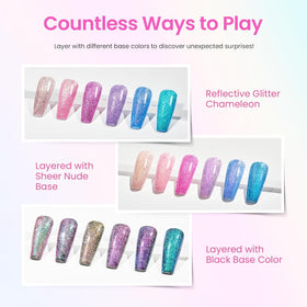 beetles Gel Polish Chameleon Gel Nail Polish Set with UV lamp