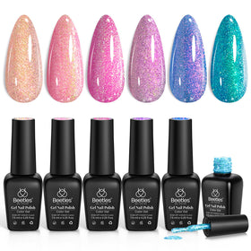 beetles Gel Polish Chameleon Set with six colours in elegant packaging