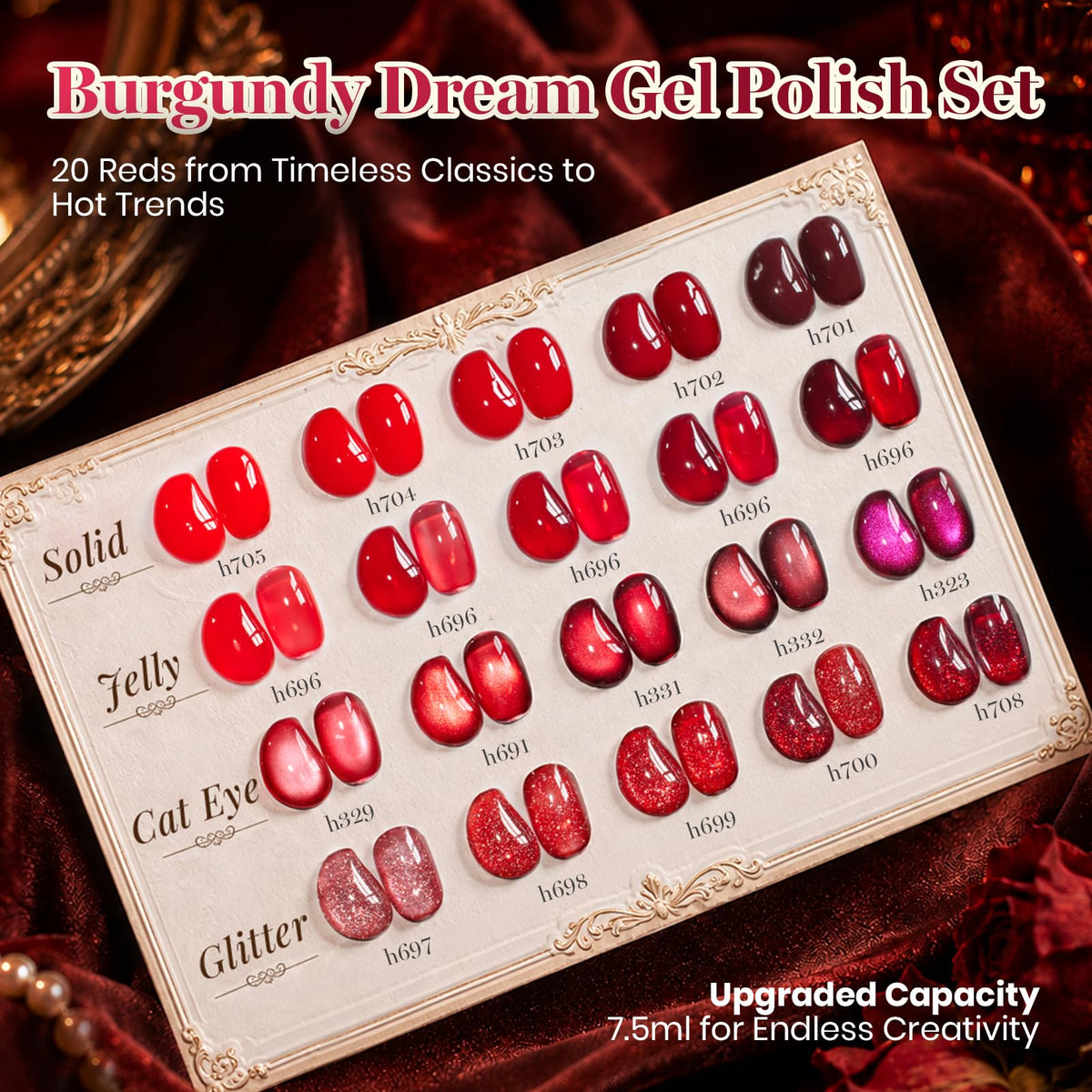 beetles Gel Polish close-up of jelly translucent red shade