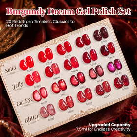 beetles Gel Polish close-up of jelly translucent red shade