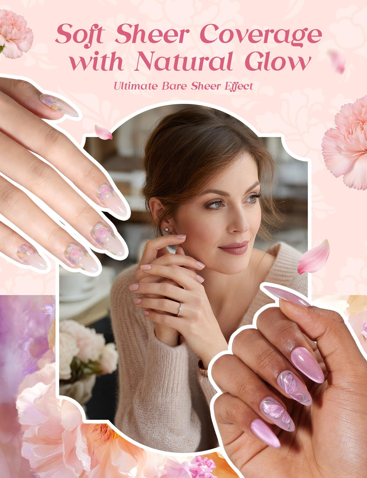 beetles Gel Polish close-up of luminous purple cat eye gel